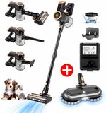 AG 2-in-1 Steelstofzuiger Draadloos – Inclusief Extra Batterij – 90 min Stofzuigen – Premium Gold – Krachtige Stofzuiger Zonder Zak – Geschikt voor Dierenharen – Compact & Lichtgewicht Kruimeldief