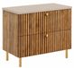 3xE living Meuble de salle de bain sur pied sous lavabo 80 cm, 2 tiroirs, Chêne Craft Or + Plateau Cachemire, Poignées dorées, Pieds dorés, 80 x 44,4 x 73,6 cm