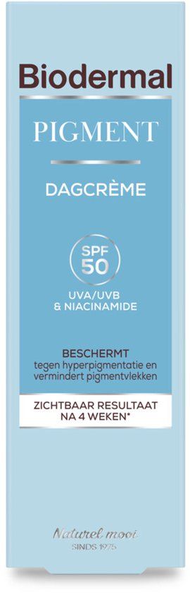 Biodermal Pigment Dagcrème SPF 50 - 50ml - Vermindert Pigmentvlekken