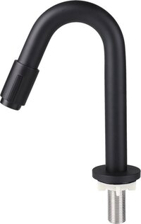 Differnz Fonteinkraan gebogen 19cm mat zwart - Modern - Opbouw