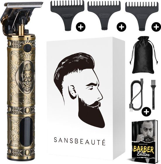 Sansbeauté Buddha Trimmer - Professionele Draadloze T-blade Tondeuse - Gold Platinum