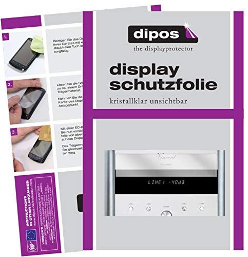 dipos I 2X beschermfolie helder compatibel met Vincent SV-238 MK folie displaybeschermfolie