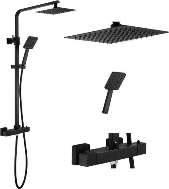 Viking Choice Regendouche Set - Mat Zwart - Thermostatisch