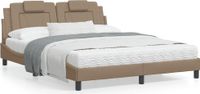 Prolenta Maison Exclusive - Cadre de lit Viana sans matelas cappuccino 160x200 cm similicuir
