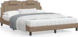 Prolenta Maison Exclusive - Cadre de lit Viana sans matelas cappuccino 160x200 cm similicuir