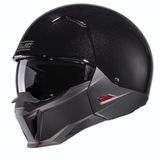 HJC i20 Solid Zwart / Semi Flat Titanium Jethelm - Helm