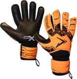 Precision keepershandschoenen junior Fusion X Flat Cut Fluo Oranje/Zwart maat 4 voetbal