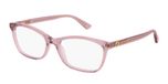 Gucci GG0613O Lunettes de Vue Femme Rose Carrées 52mm