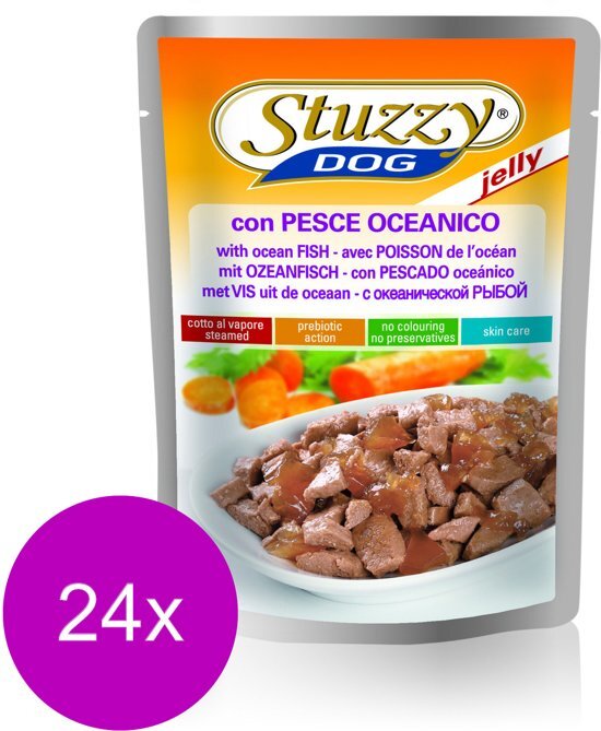 Stuzzy Pouch Adult 100 g - Hondenvoer - 24 x Zeevis