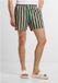 Urban Classics Tb7347-gestreepte Seersucker zwemshorts voor heren, flessengroen/beige union