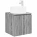vidaXL Meuble sous lavabo mural Gris Sonoma