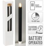 Home & Styling Led dinerkaars zwart set a 2 stuks 25cm