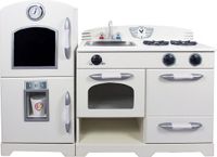 Teamson Kids Retro Houten Speelkeuken - Kinderspeelgoed - Rollenspel Speelgoed - Ivoor