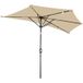 Angel Living Parasol de balcon - Semi-circulaire - 245 x 122 cm - Beige