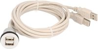 Schlegel RRJ_2USB_150CM 2x USB 2.0-bus A - 2x USB 2.0-stekker A 1.50 m Zilver