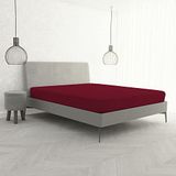 MB HOME ITALY Hoeslaken Max Color, Bordeaux, tweepersoonsbed 170 x 200 cm