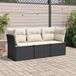 Maison Exclusive - Ensemble de jardin pour le jardin, composé de 3 pièces avec coussins, noir, en polyrotin