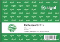 SIGEL QU615 kwitantieblok A6 liggend, 50 vellen