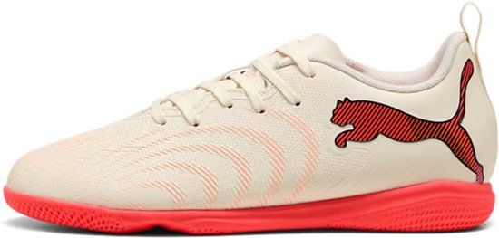 PUMA Teen FUTURE 9 PLAY IT JR Zaalvoetbalschoenen Sugared almond-pumawhite-red