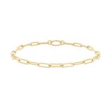 Tamaris Anklet - Elegant enkelbandje van gepolijst roestvrij staal - IP goud - schakelketting verstelbaar tot 25 cm - waterdicht en huidvriendelijk