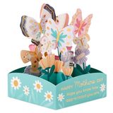 Hallmark Moederdagkaart - 3D Mini Pop-Up Bloemen & Vlinders Ontwerp
