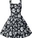 Belsira Swing Dames Midi-jurk - Zwart - L