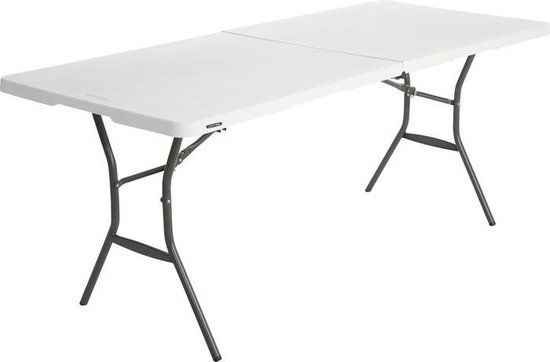 Lifetime Tyrell Opvouwbare tafel - Wit Graniet - 183x76x73 cm