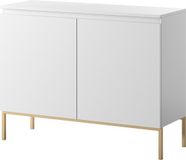 Selsey Bemmi - Dressoir - 100 cm - Wit met gouden poten