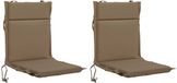 vidaXL - 2-delige - hoogrugkussen - GEMERT - 2 - pcs - 100% - Polyester - Taupe
