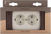 Busch-Jaeger Si inbouw contactdoos creme 2-voudig randaarde
