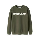 NAME IT KIDS sweater met tekstprint - olijfgroen