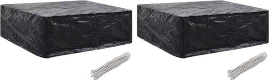 vidaXL Tuinbankhoes Zwart 250x210x90 cm