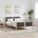 Prolenta Maison Exclusive - Bedframe met hoofdeinde, donkergrijs, 150 x 200 cm, gestoffeerd