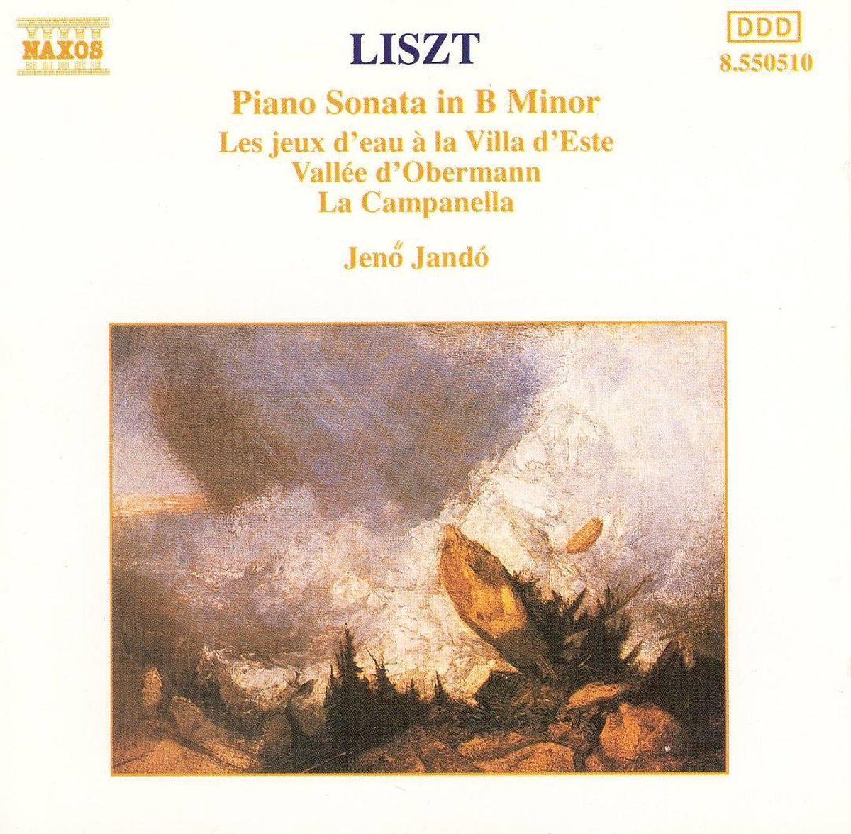 OUTHERE Franz [ferencz] liszt: Sonata per Piano in Si Minore - Les Jeux D'eau a La Ville D'este - CD