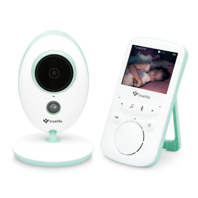 TrueLife NannyCam V24 - Digitale Babyfoon met 2.4 GHz, Nachtmodus, 300m Bereik - Wit