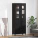 vidaXL Hoge kast, zwart, eikenlook, 69,5 x 34 x 180 cm, houtvezel