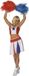 Widmann All American Cheerleader Kostuum Vrouw XS Blauw/Rood/Wit/Beige