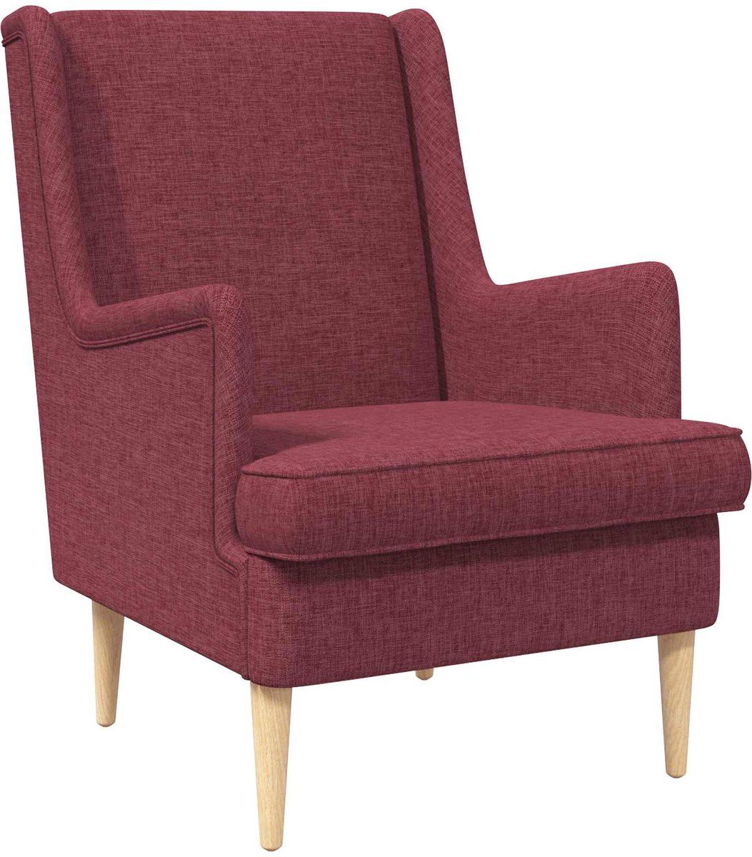 vidaXL Fauteuil Wijnrood Stof