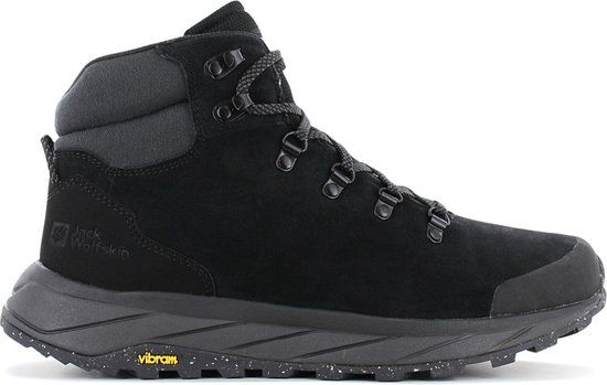 Jack Wolfskin Terraventure Urban Mid M - Heren Wandelschoenen Leer Zwart - Maat EU 45