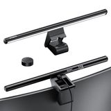 UPXNBOR Lamp voor 40 cm scherm met afstandsbediening en touch-bediening | Lichtbalk voor display met blauw lichtfilter, 5 helderheidsniveaus, kleurtemperatuur traploos instelbaar
