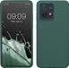 kwmobile telefoonhoesje geschikt voor Motorola Moto G84 5G - Hoesje met siliconen coating - Smartphone case in dennengroen