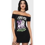 Killstar Forever Damned Dress - Rockabilly Mini-jurk - Zwart - XS tot 4XL