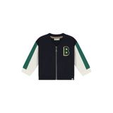 Babyface sweatvest - donkerblauw/wit/groen