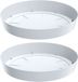 Prosperplast Opvangschaal/onderschaal voor bloempot/plantenpot - 4x - wit - rond - Dia 19 cm