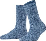 FALKE Marble Cloud gedessineerd wol katoen sokken dames blauw - maat 39-42