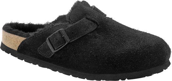 Birkenstock Boston Dames Pantoffels - Black - Maat 36