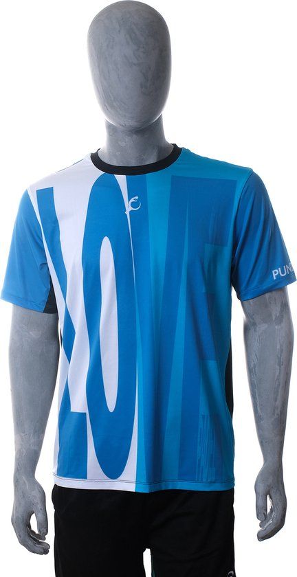 PUNTAZO Padel T-shirt Heren - Blauw - Maat L - Korte Mouw - 2024