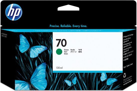 HP 70 (C9457A) Inktcartridge Groen