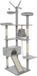 Arbre à chat Poteau griffoir 210 cm 6 niveaux Gris clair