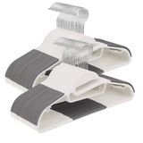 Relaxdays Kledinghangers, set van 50, antislip, U-stang, houder voor stropdassen, ruimtebesparend design, wit